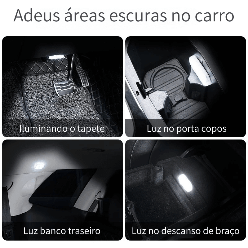 Luz Interna LED Recarregável para veículos - sensor de toque