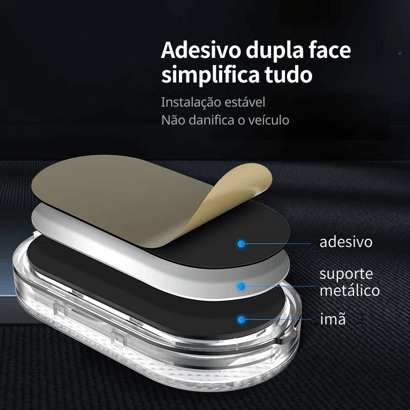 Luz Interna LED Recarregável para veículos - sensor de toque