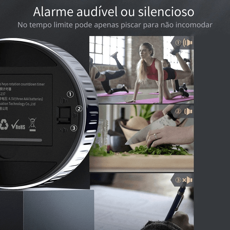 Timer Digital Magnético – Precisão e Praticidade para sua Cozinha e Estudos