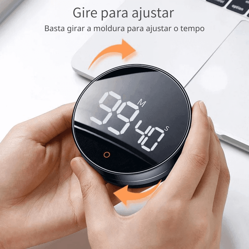 Timer Digital Magnético – Precisão e Praticidade para sua Cozinha e Estudos
