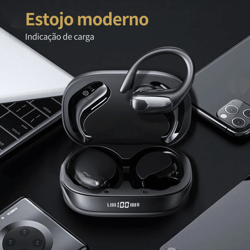 Fone bluetooth 5.4 esportivo alta qualidade - não cai dos ouvidos !!