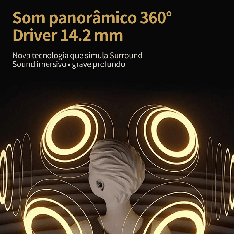 Fone bluetooth 5.4 esportivo alta qualidade - não cai dos ouvidos !!