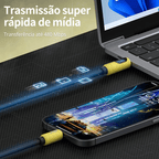 Cabo USB-C com Display LED