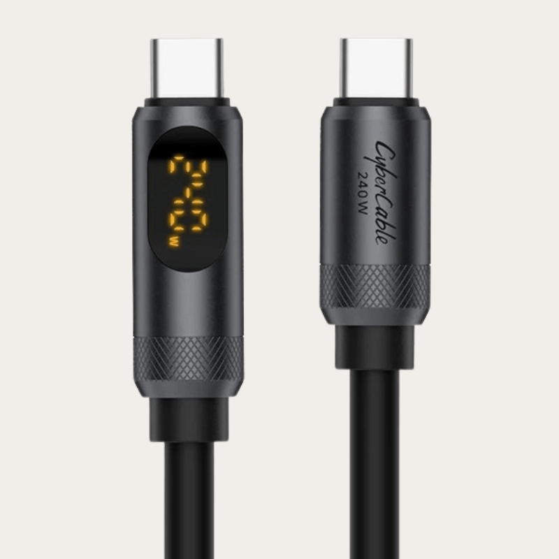 Cabo USB-C com Display LED