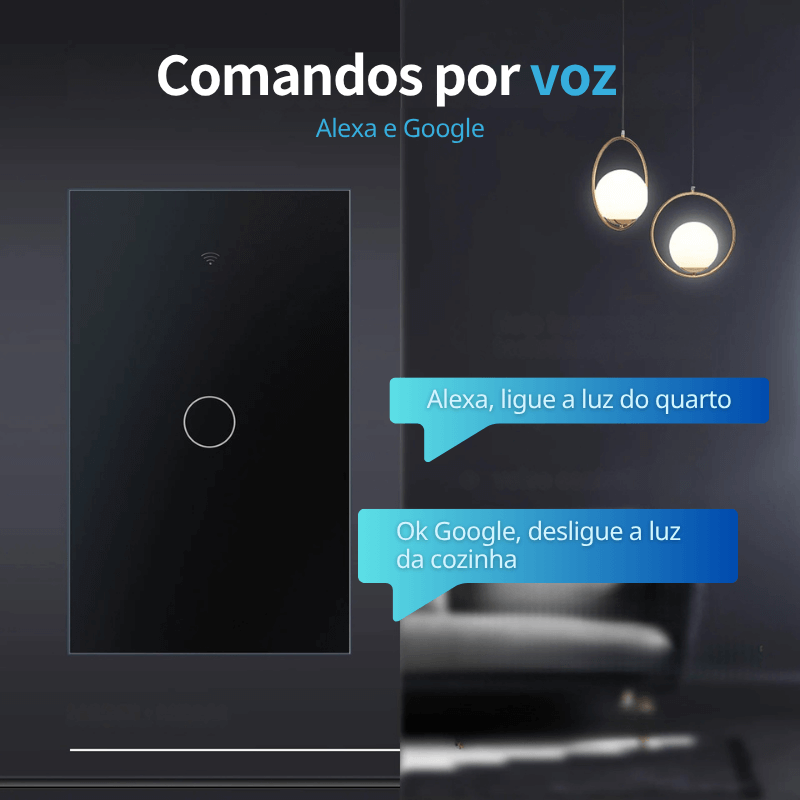 Interruptor triplo Wi-Fi – Controle Inteligente para sua Casa