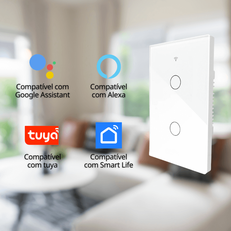 Interruptor duplo Wi-Fi  – Controle Inteligente para sua Casa