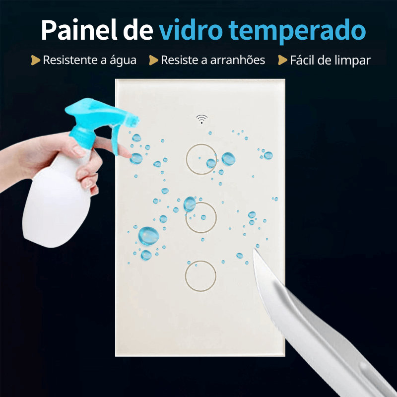 Interruptor triplo Wi-Fi – Controle Inteligente para sua Casa