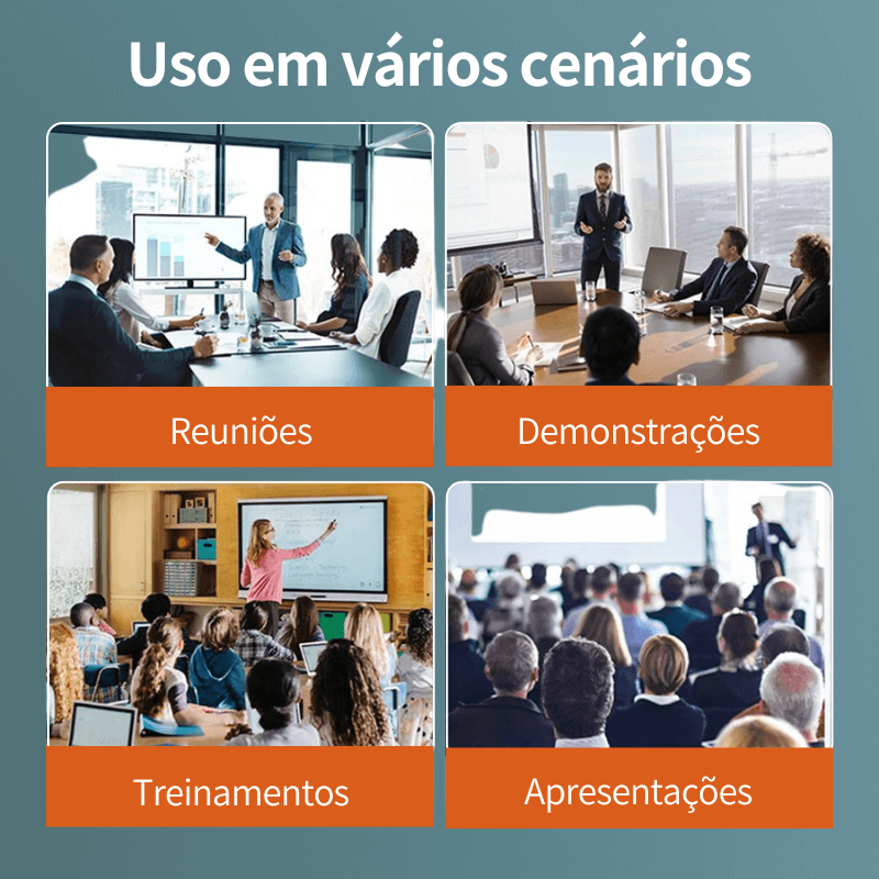 Apresentador Sem Fio com Laser Pointer e Display Digital – Design Inovador