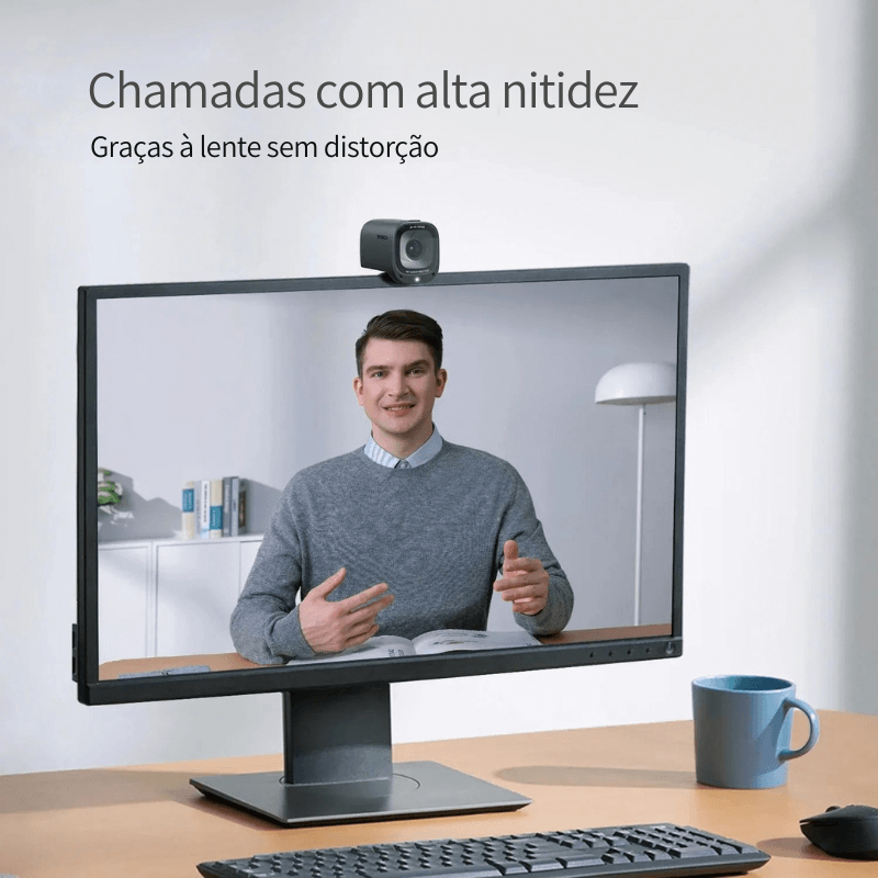Webcam resolução 2K stereo - sensor de iluminação - Altíssima qualidade
