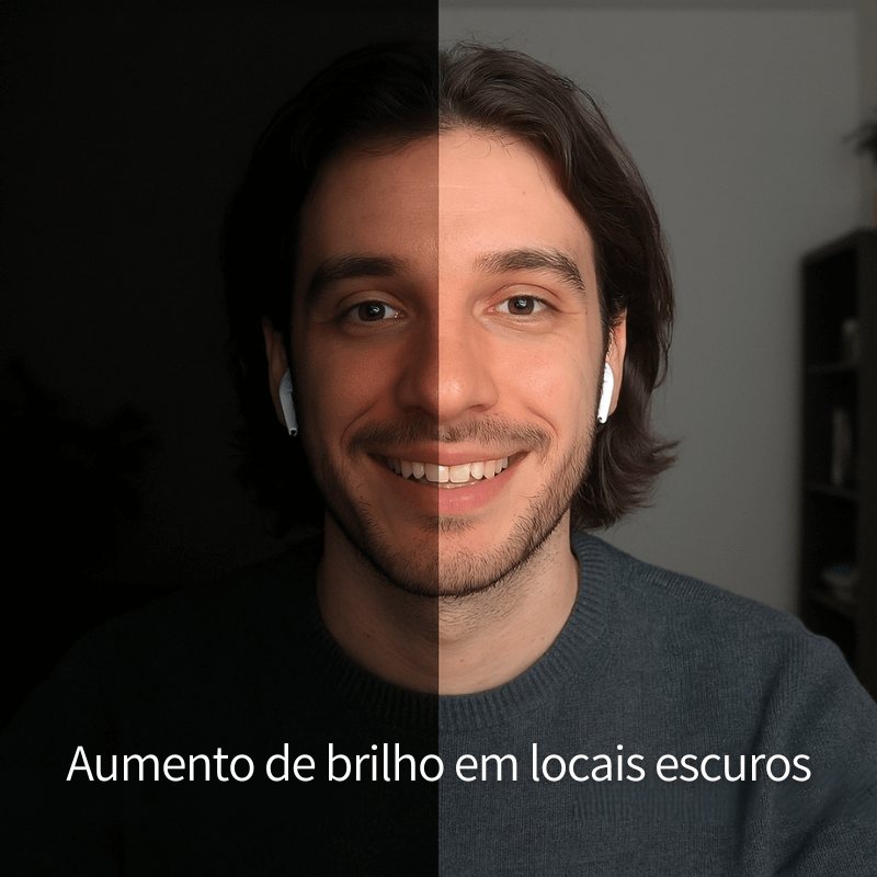 Webcam resolução 2K stereo - sensor de iluminação - Altíssima qualidade