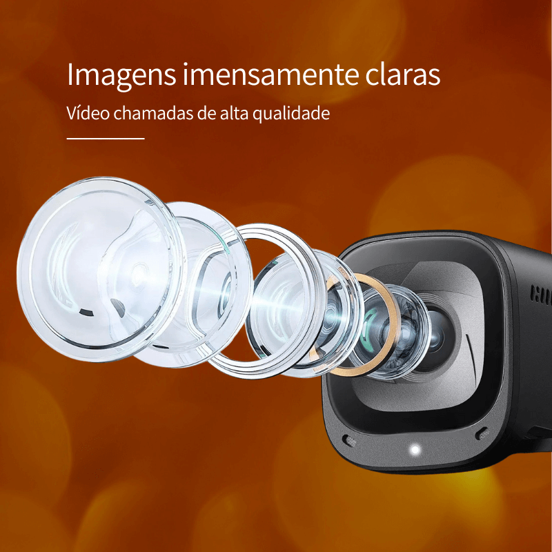 Webcam resolução 2K stereo - sensor de iluminação - Altíssima qualidade