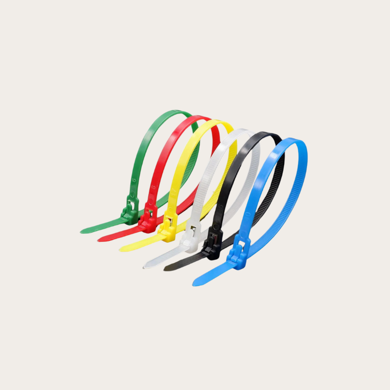 Braçadeiras coloridas reajustáveis e reutilizáveis – Use e Reuse