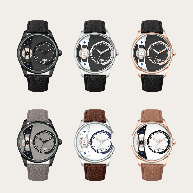 GEAR FACE - Relógio estilo skeleton com duas pulseiras