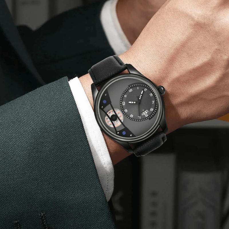 GEAR FACE - Relógio estilo skeleton com duas pulseiras