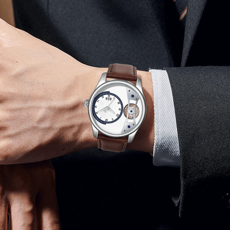 GEAR FACE - Relógio estilo skeleton com duas pulseiras
