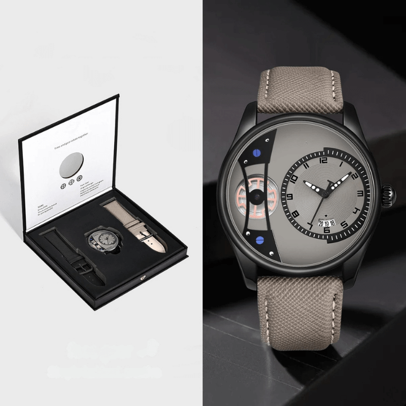 GEAR FACE - Relógio estilo skeleton com duas pulseiras