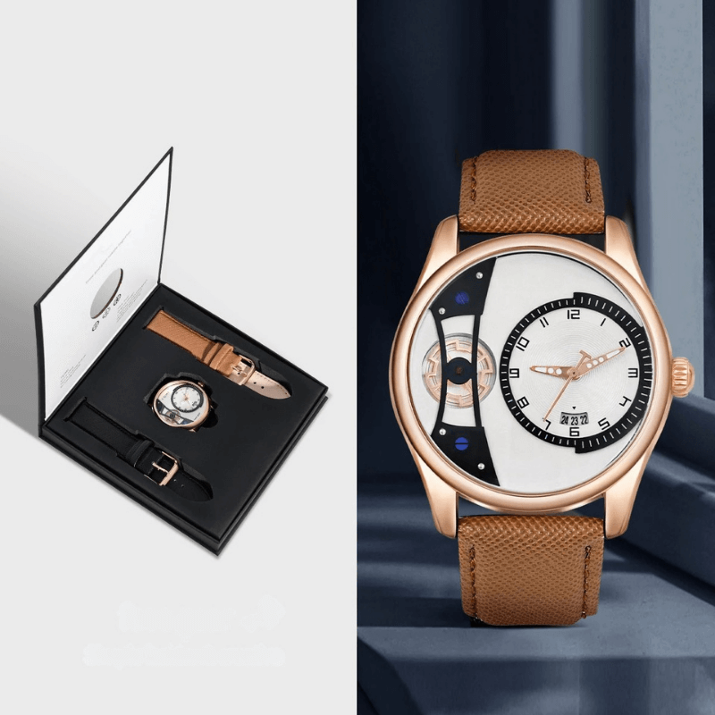 GEAR FACE - Relógio estilo skeleton com duas pulseiras