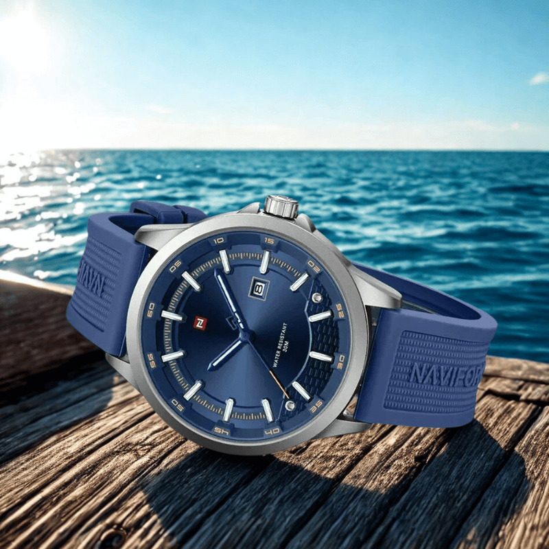 OCEAN EDGE - Relógio resistente a água com pulseira de silicone