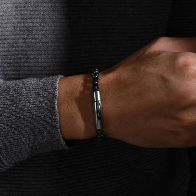 FROSTWRAP – Pulseira aço inox estilo metal oxidado
