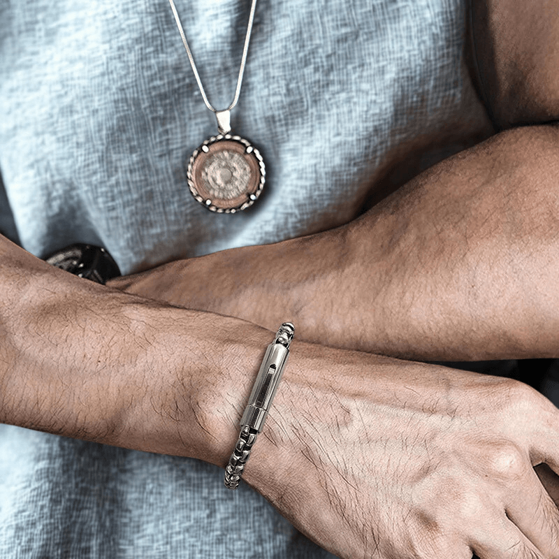 FROSTWRAP – Pulseira aço inox estilo metal oxidado