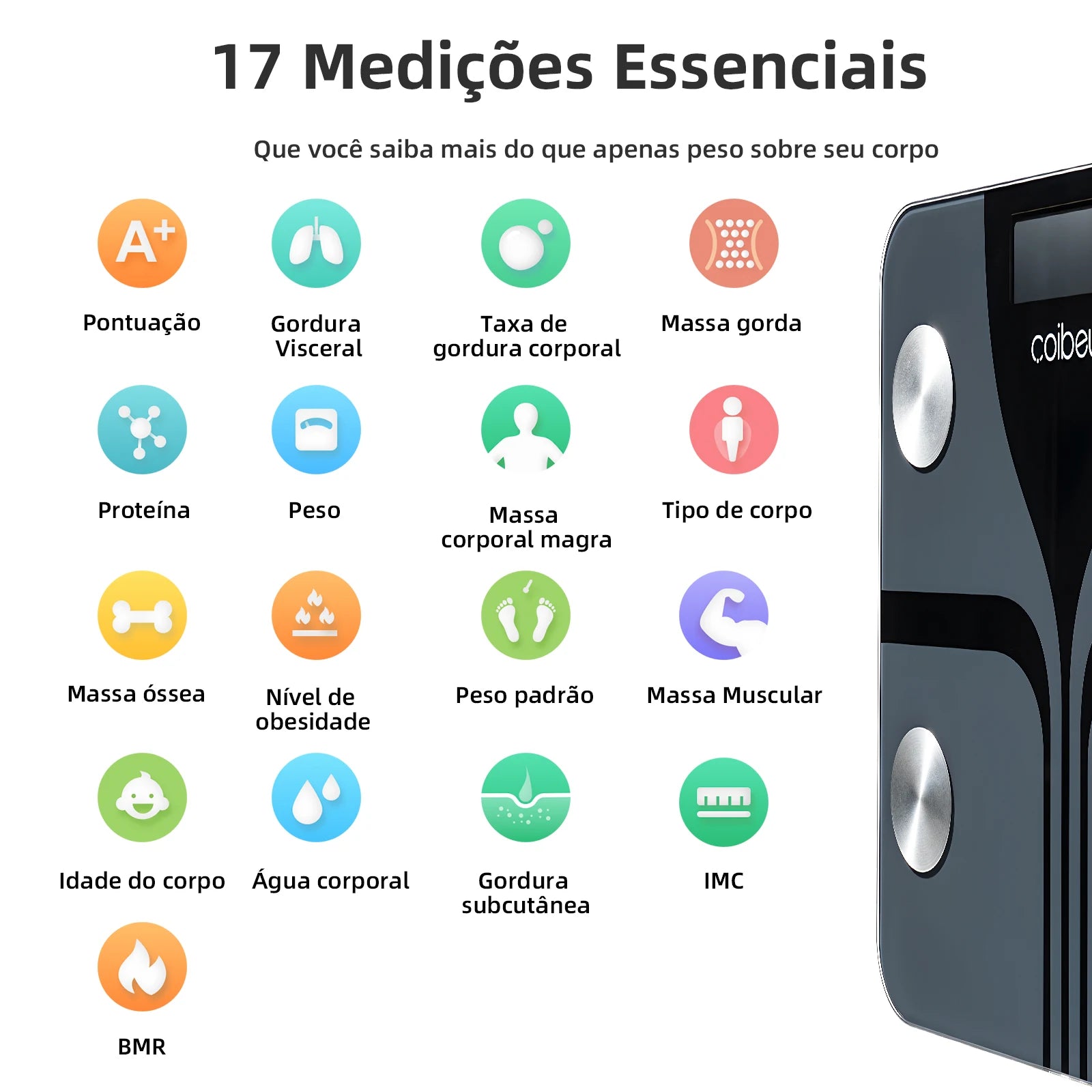 Balança bio impedância - 17 medições