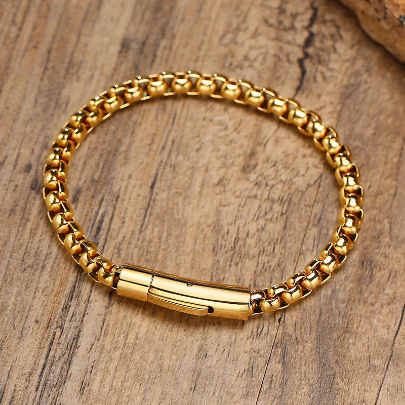FROSTWRAP – Pulseira aço inox estilo metal oxidado