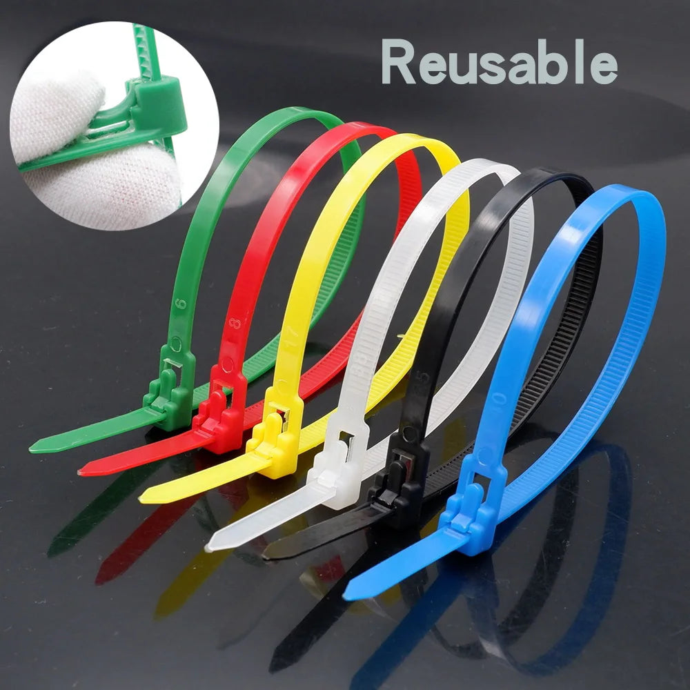 Braçadeiras coloridas reajustáveis e reutilizáveis – Use e Reuse