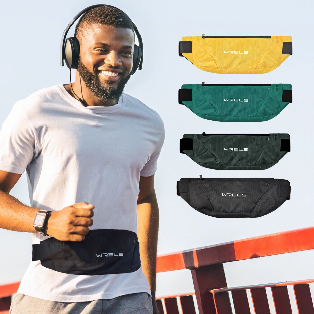 Running belt 2 compartimentos - fina e forte