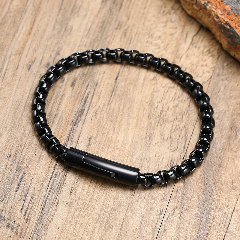 FROSTWRAP – Pulseira aço inox estilo metal oxidado