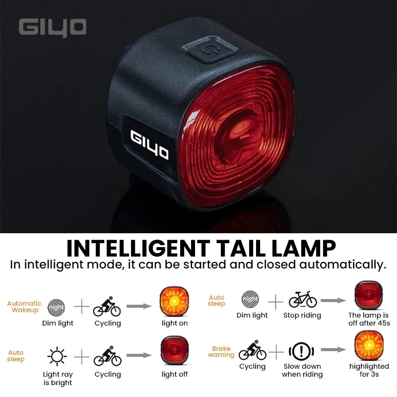 Lanterna bike traseira - sensor de freio inteligente