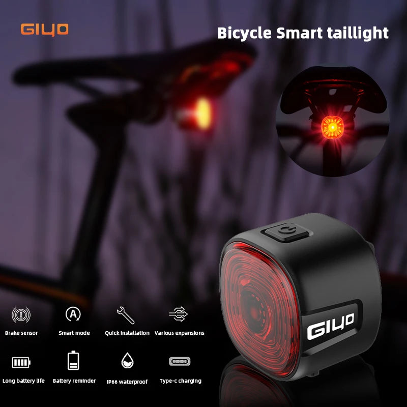 Lanterna bike traseira - sensor de freio inteligente
