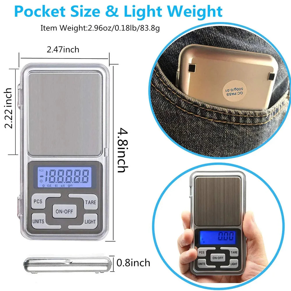 Mini balança digital de bolso - até 500g