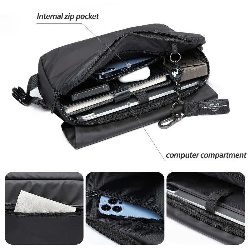 Crossbody Bag Impermeável 2 tamanhos - design contemporâneo