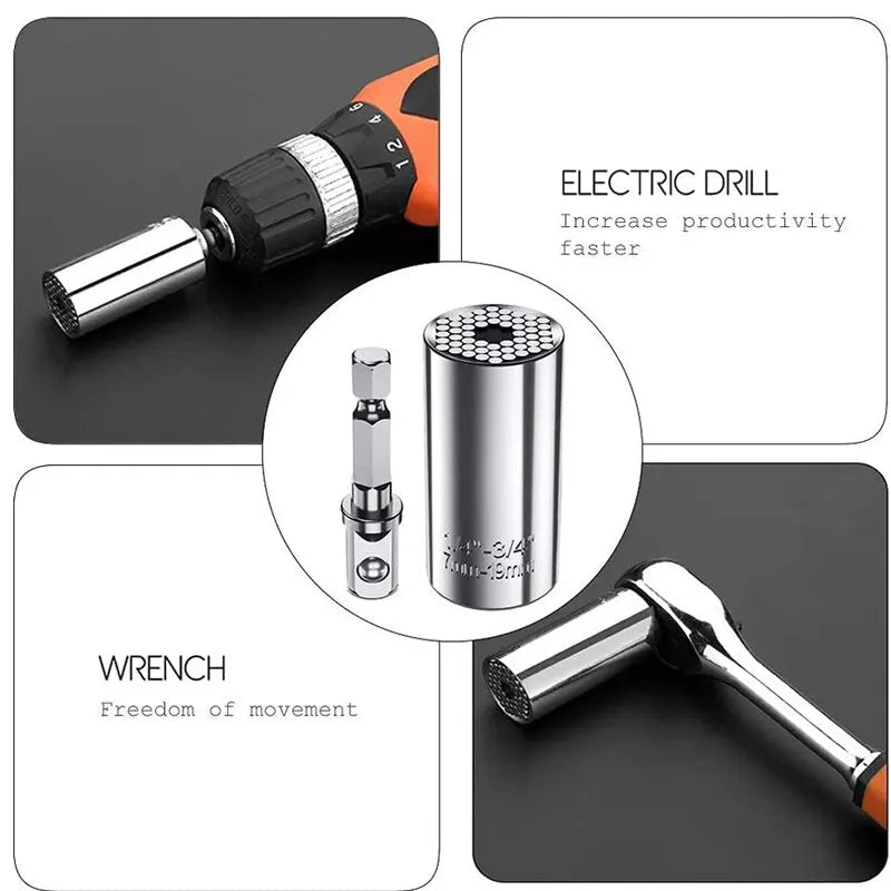 Chave Mágica Universal 7-19mm – Versatilidade em uma Única Ferramenta