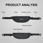 Running belt 2 compartimentos - fina e forte