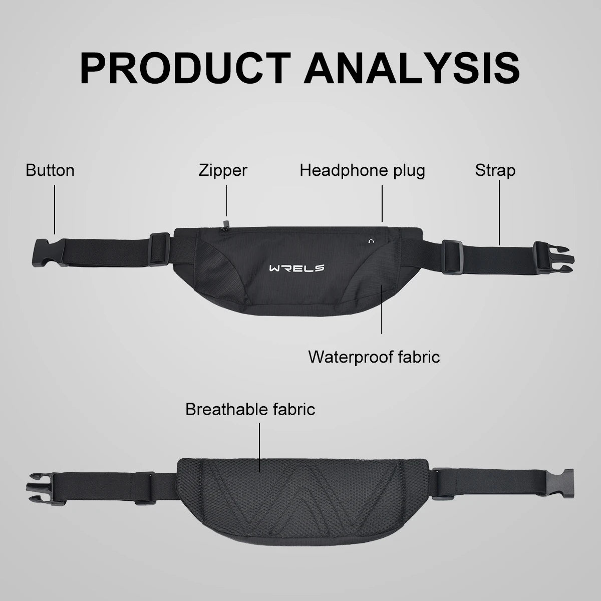 Running belt 2 compartimentos - fina e forte