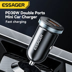 Carregador veicular 30W USB/USB-c com proteção bateria