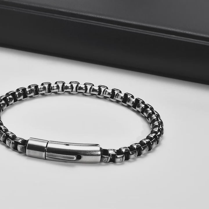 FROSTWRAP – Pulseira aço inox estilo metal oxidado
